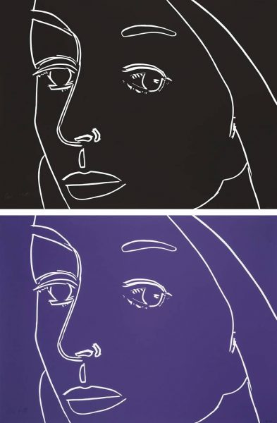 Alex Katz Ada Purple and Black