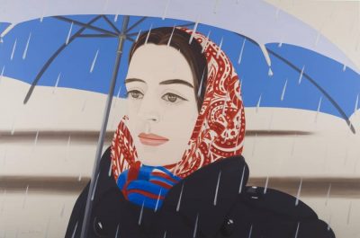 Alex Katz Lithograph Blue Umbrella 2 with Ada