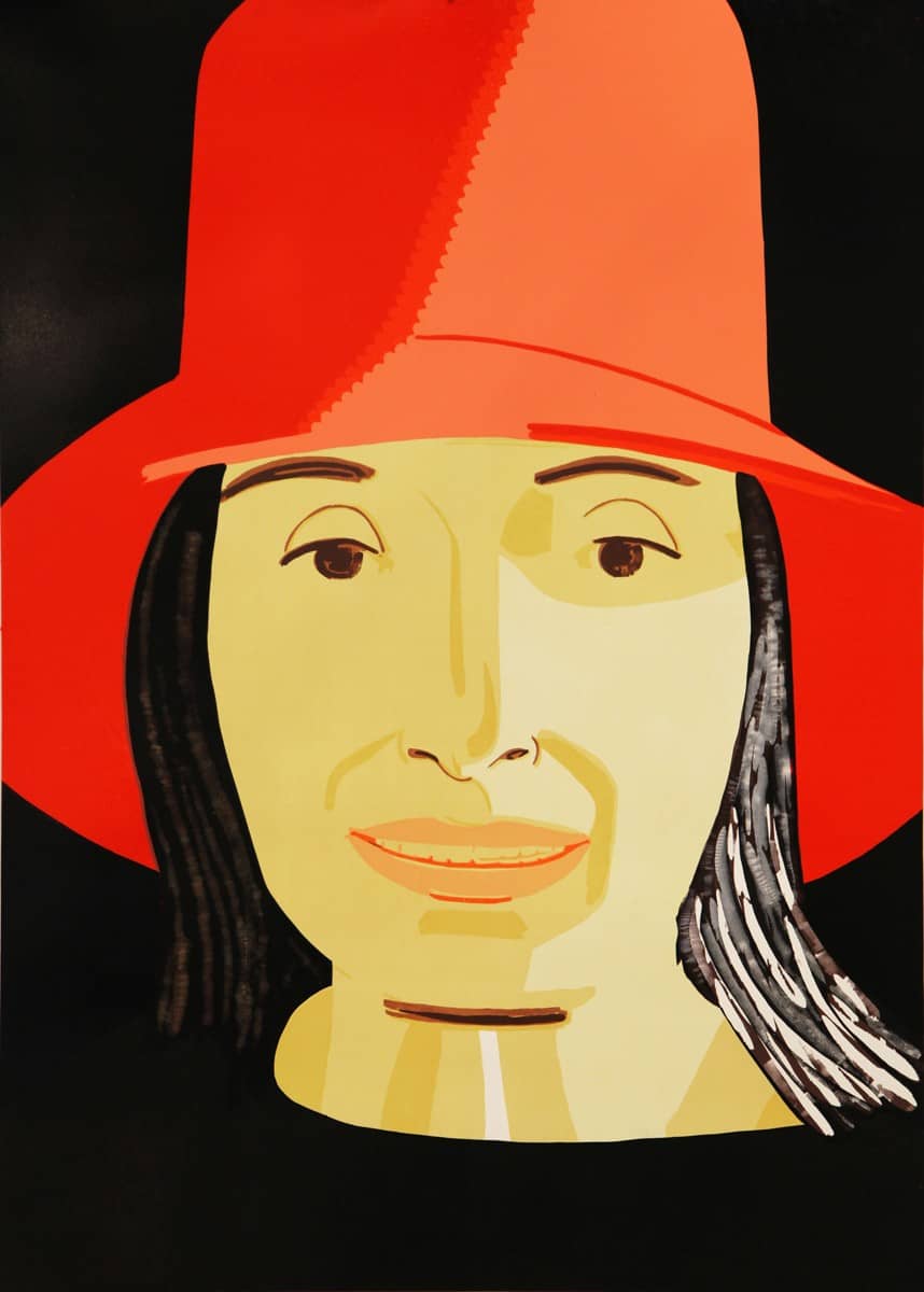 Alex Katz Red Hat Ada, Holzschnitt, signiert, nummeriert, Auflage 40 Stück