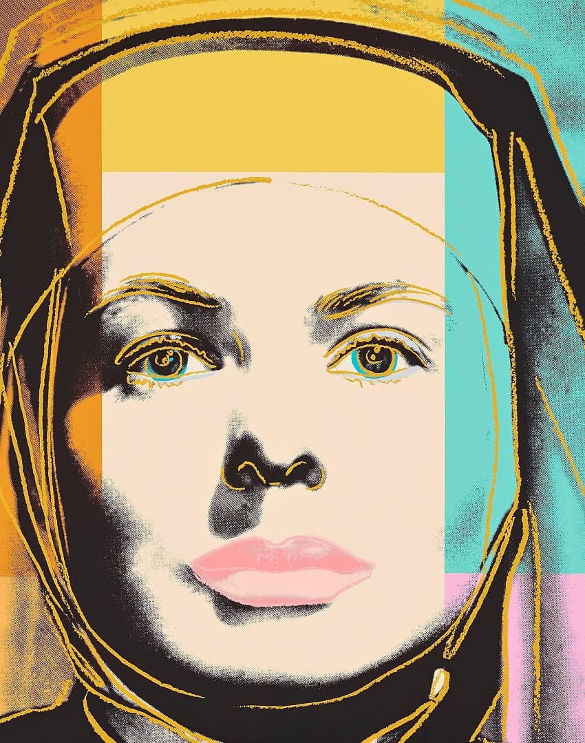 Andy Warhol Ingrid Bergmann - The Nun. Detail.