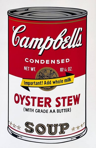 Andy Warhol Campbell`s Soup I (Oyster Stew), Siebdruck, signiert, nummeriert
