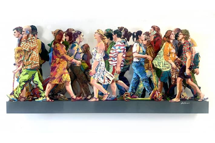 David Gerstein Champs Elysees, Wandskulptur, signiert, nummeriert, Auflage 150 Stück