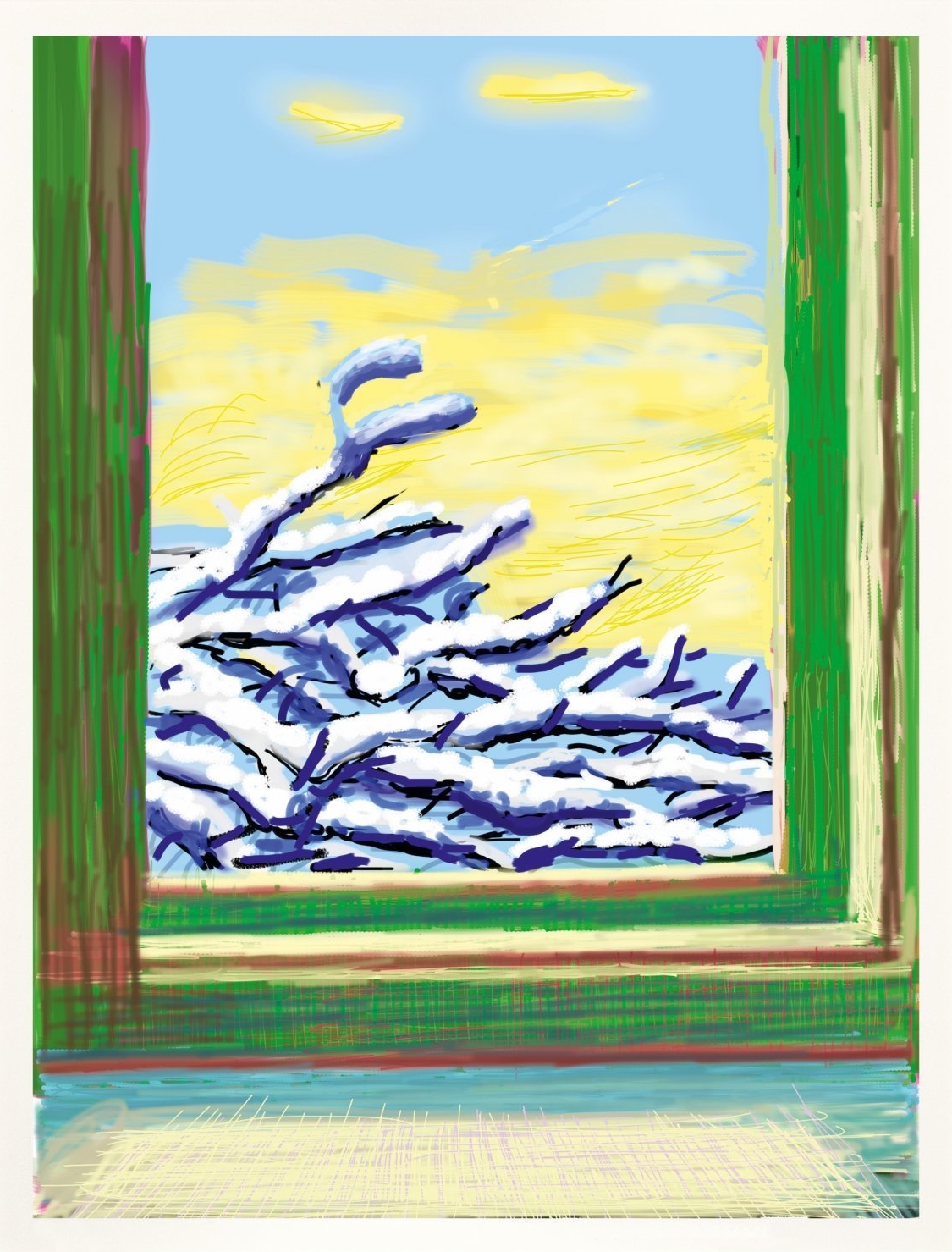 Artwork David Hockney Ipad Drawing My Window Galerie Fluegel