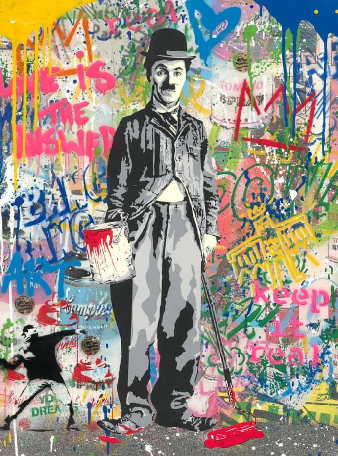 Mr. Brainwash Artwork Charlie Chaplin