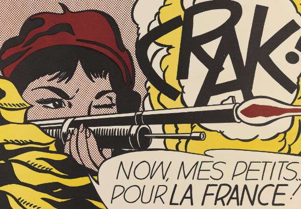 Roy Lichtenstein Crak!, Farb-Offsetlithographie, signiert 