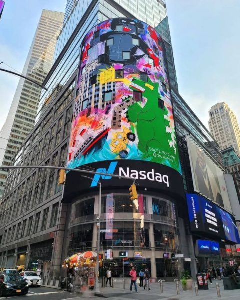 Sol Felpeto Times Square New York Nasdaq Building 2021