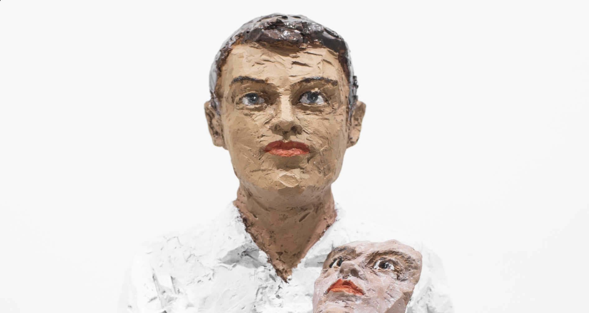 Stephan Balkenhol Mann mit Maske Skulptur Header
